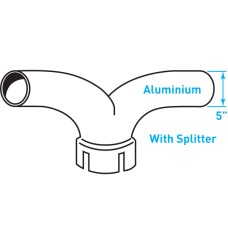 Truck Exhaust Y Junction (With Splitter), ​Aluminized Steel - 5" Diameter